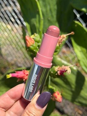 HAUS LABS By Lady Gaga Blush Balm Stick In Gassy Hibiscus (Deep Mauve)
